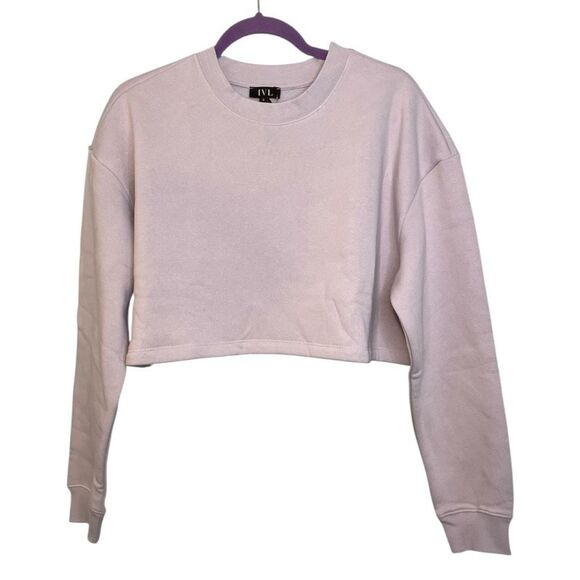 IVL Collective Cropped Sweatshirt Light Gray Dawn Fleece S - Picture 3 of 7
